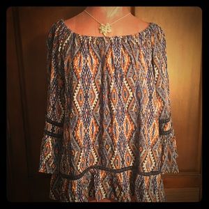 NWT-John Paul Richard Boho Peasant Top Small